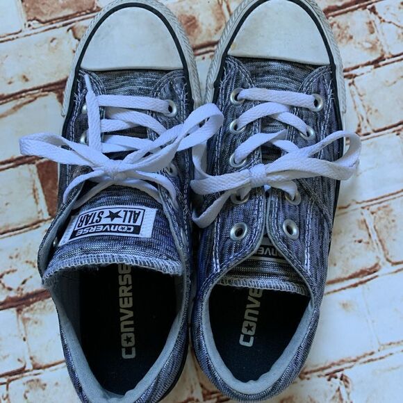 Converse All Stars women’s Sneakers Gray Mingled Pattern Sports Streetwear - Picture 1 of 7